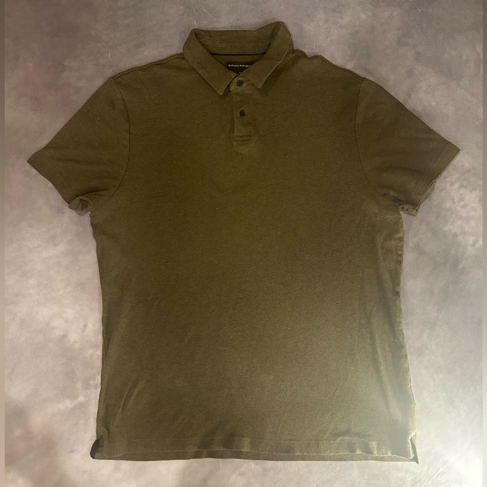Banana Republic Olive Green Polo Shirt